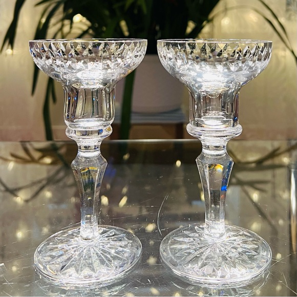 Gorgeous Atlantis Crystal Candlestick Holders - Picture 2 of 2